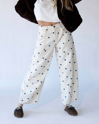 #ad Peach Love Connect The Dots Barrel Leg Jeans Size L $56.00