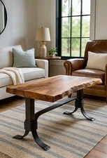 18" TALL SOLID STEEL COFFEE TABLE BASE/METAL COFFEE TABLE LEGS/METAL TABLE BASE