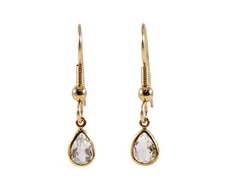 White Topaz Earrings GF Ancient Rome Gem Jupiter Apollo Actium Triumph Palatine