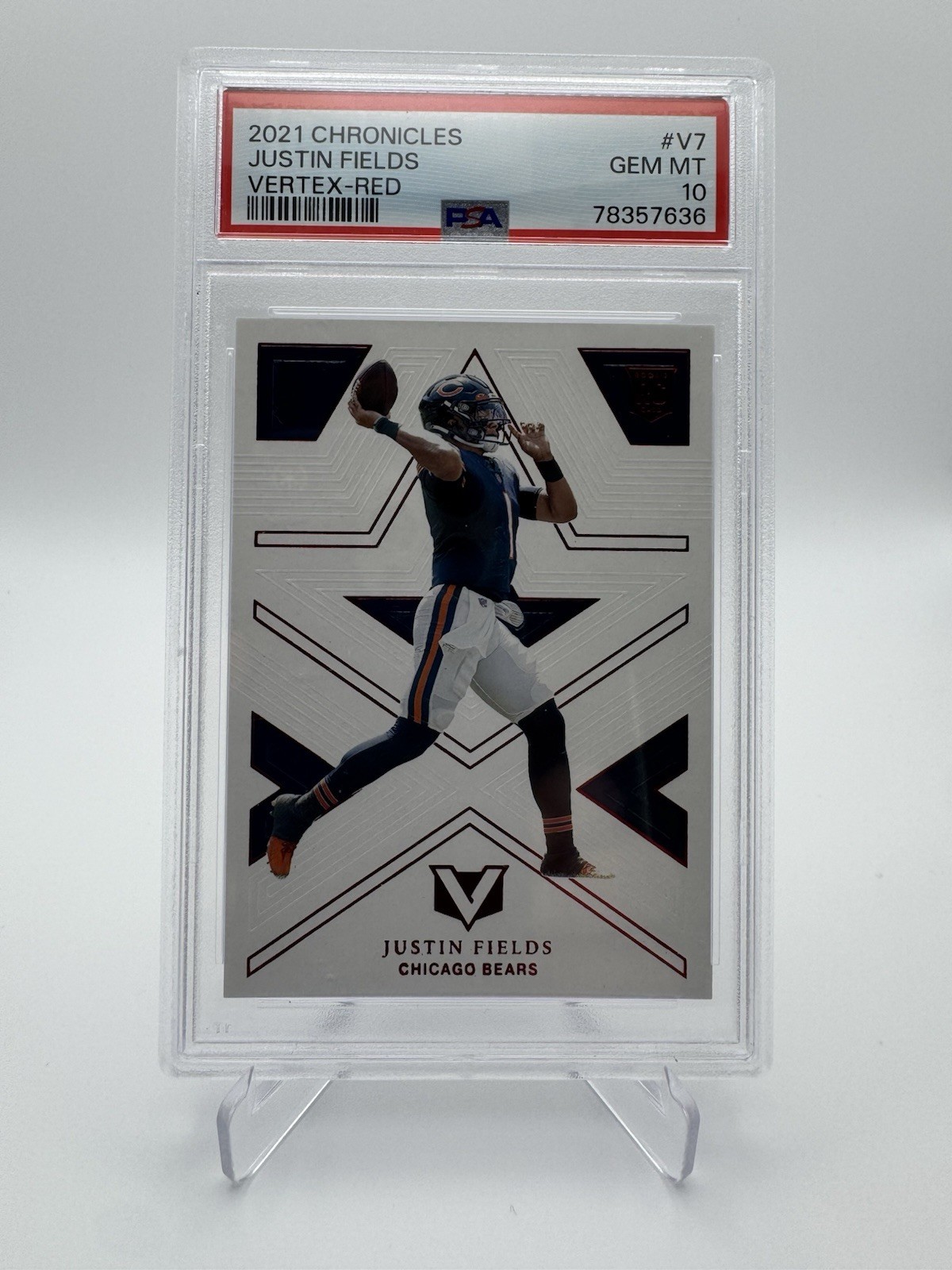 Justin Fields Panini Chronicles Vertex #V7 Red