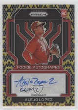 2022 Panini Prizm Rookie Auto Snakeskin Prizm 4/35 Alejo Lopez #RA-LO Auto 0tw4