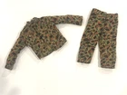 1960s GI JOE CAMOUFLAGE Outfit Hasbro Hong Kong with Pockets on Shirt & Pants