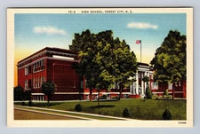 Forest City NC-North Carolina, Public High School, Antique Vintage Postcard