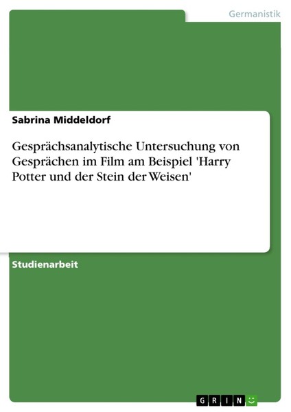 GespräChsanalytische Untersuchung Von GespräChen Im Film Am Beispiel 'Harry Pott-image