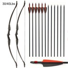 57 in Recurve Bow Arrows Set 30lb/40lb Right and Left Hand Archery Takedown Bow