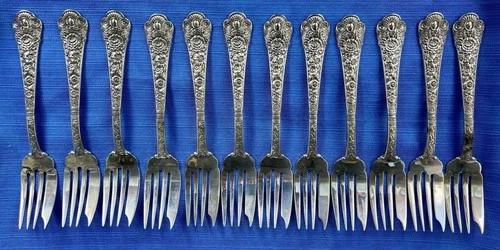 Gorham Cluny Sterling Silver Salad Fork Set Of 12 - New Style Heirloom by Gorham