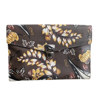 Prada Archive SS14 Women's ''Dark Paradise'' Runway Saffiano Clutch Special Order