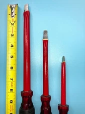 Crescent Insulated 1000v Flat Head Screw Drivers / 2143-8, 2143-6, 2143-4
