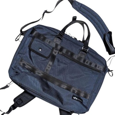 ALPHA INDUSTRIES 3Way Bag Navy Expandable 2Layer Laptop Backpack Shoulder Excell