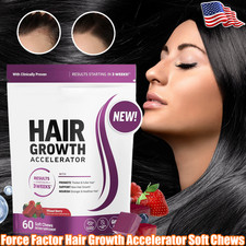 Hair Growth Accelerator Soft 60 Chews, Hair Growth Vitamins for Women New/Sealed