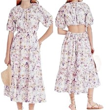 Flora Obscura x J.Crew Side-Cutout Midi Dress in Kaleidoscope Floral Size 2