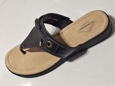 St John s Bay Sandals Woman s 11 M Thong SJB Arden Faux Leather 754150
