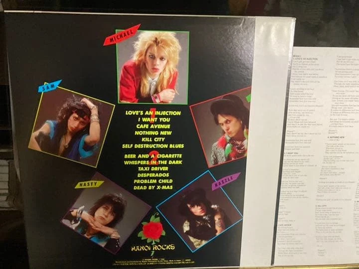 Hanoi Rocks LP Vinyl with Obi - Used Japanese Import Rock Record - Image 2 of 3
