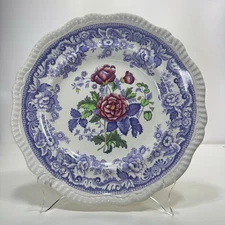 Single Spode Copeland Mayflower Purple Dinner Plate 10.75" 2/8772 50s Stamp