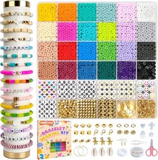 JQEEYGV 5500pcs Clay Beads Bracelet Making Kit 24 Colors L, 24colors
