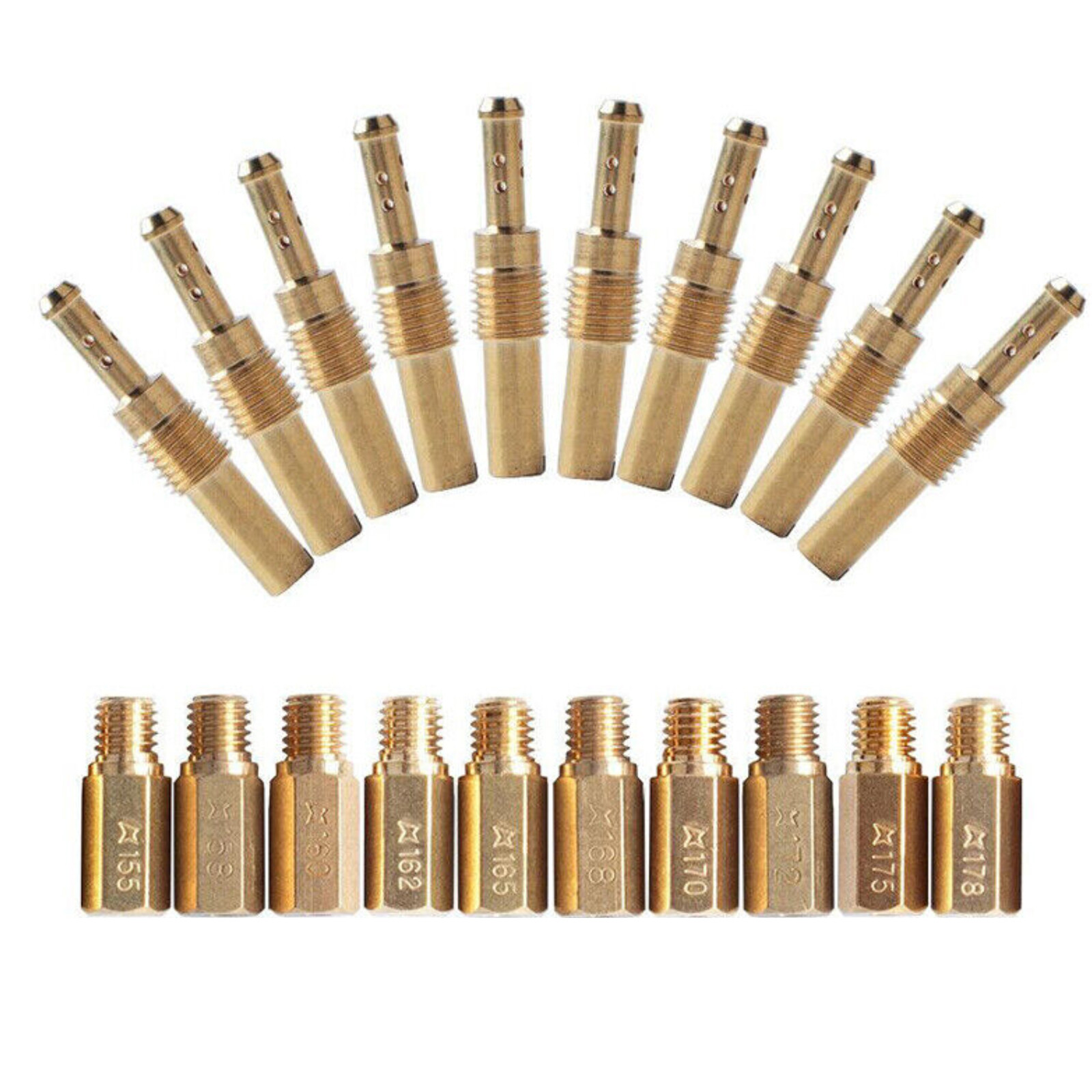 40-Piece Carburetor Jet Kit For Keihin PWK/PE/CVK - Includes Main & Pilot Jets For Motorcycles & ATVs