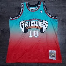 MITCHELL & NESS 98-99 Mike Bibby Vancouver Grizzlies Fadeaway Jersey Mens 2XL 