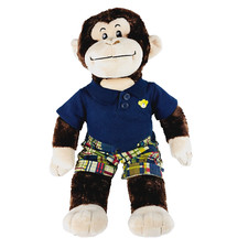 Build A Bear Workshop Magnificent Monkey 18" Stuffed Animal Plush Outfit Curious