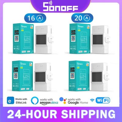 SONOFF POW Elite Smart Power Meter Switch 16A /20A Wifi Smart Home Switch LCD Sc