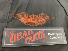 Harley winged Bar and Shield vintage black rain jacket coat medium