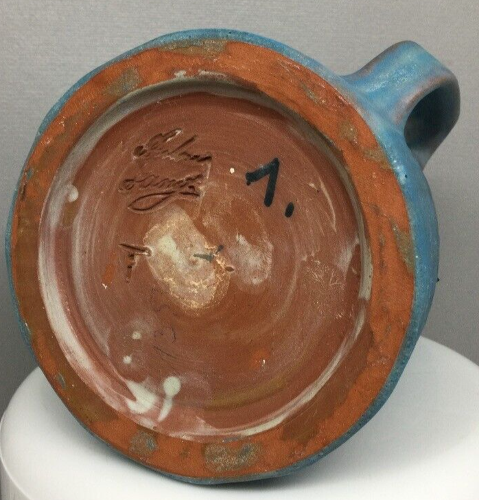 RARE Anton Lang Studio Pottery Blue Abstract 7