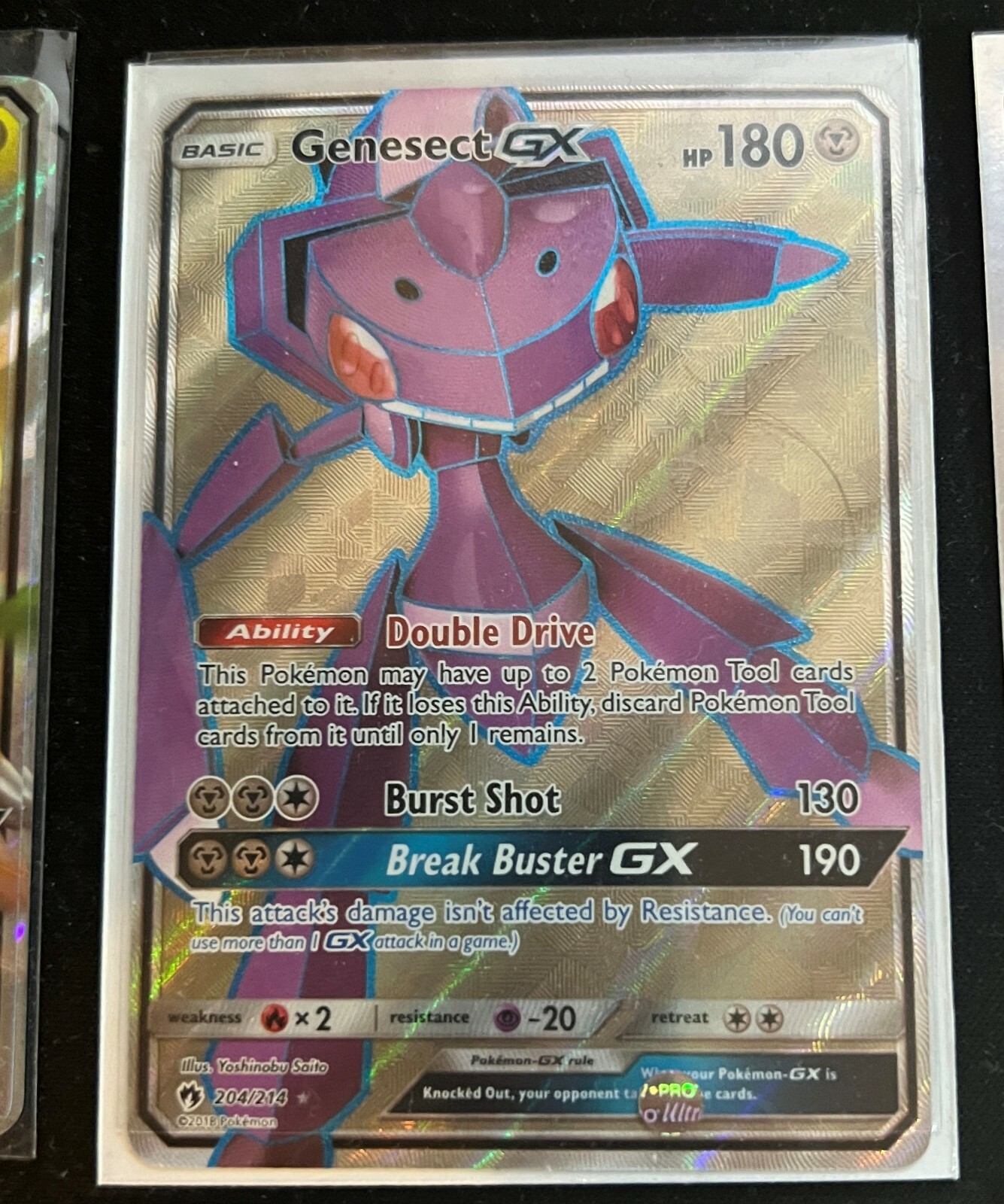 Pokemon: Genesect GX Full Art - 204/214 - Ultra Rare - Lost Thunder NM