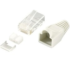 Logilink Plug Cat.6 RJ45 e Copriconnettore per Cavo Non Schermato 100pz Grigio