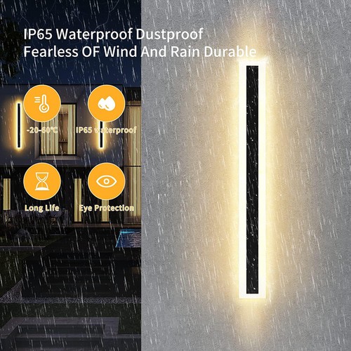 LED Wall Light Sconce Waterproof Outdoor Lamp Exterior Lights Long Strip Modern~ - Picture 9 of 31