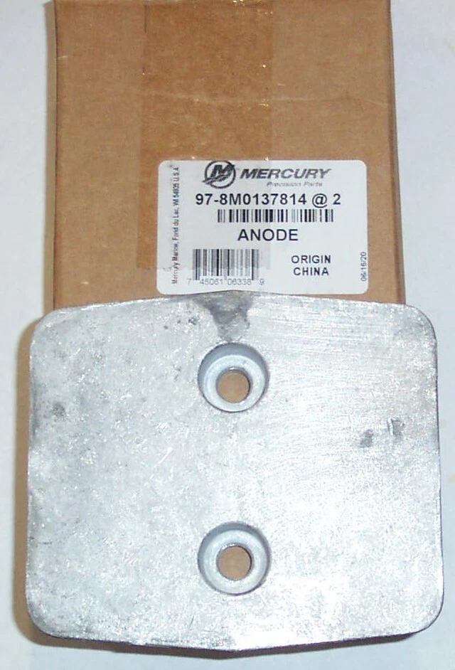 Mercury Marine Quicksilver Anti Vent Plate Anode 175-300HP V6 V8 