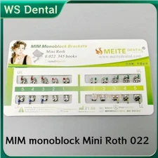 Dental Orthodontic Metal Brackets Braces MIM Monoblock Mini Roth 022 345 20p/set