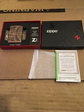 New Zippo Antique Copper 360 Armor Gears Lighter. 28623