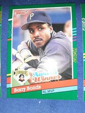 1991 Donruss Barry Bonds #762 Award Winner NL MVP PITTSBURG PIRATES HOF MLB MT