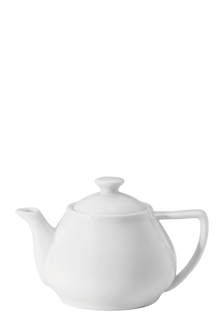 Titan White Teapot Ceramic Tableware Contemporary Serving 14Oz (40Cl) Pack Of 6