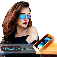REVALATION Sunglasses FLEXIBLE ARMS EXTREME LIGHTWEIGHT UNISEX WOOD Box & Cloth