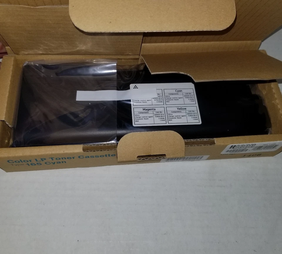 Ricoh 402553 Cartucho de Toner Ciano LP Tipo 165 Genuíno OEM Novo Na Caixa - Imagem 3 de 4
