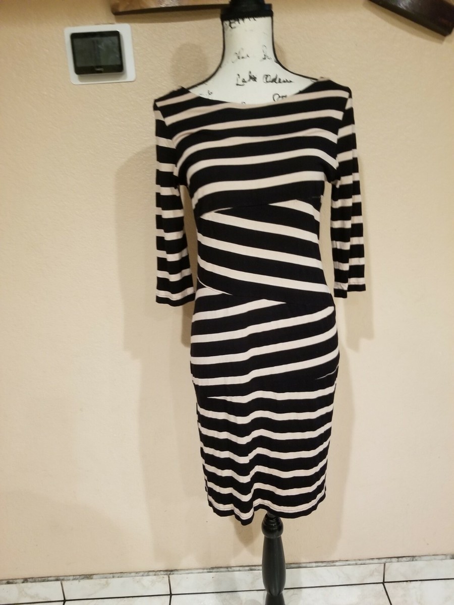 Wardrobe by Westside Brown Liz Striped Dress Size S | eBay