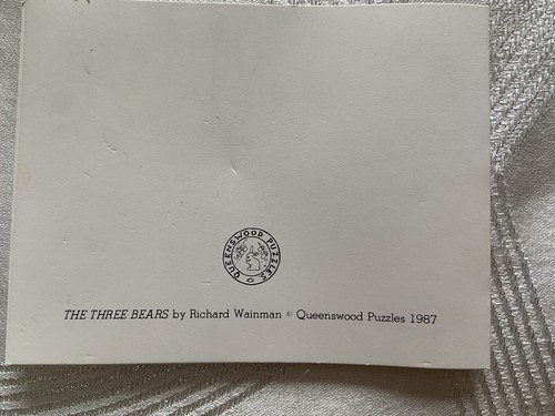 Rompecabezas de colección raro Queenswood Dymock The Three Bears 1987 coleccionable ex estado - Imagen 5 de 12