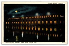 Moonlight View Of Keokuk Power House Keokuk Iowa Stamp Dayton Ohio