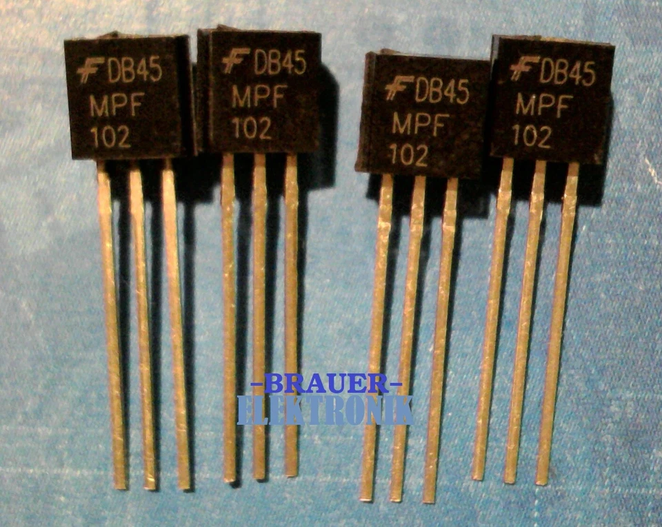 4Sück MPF102 JFET Transistoren 25V 10mA