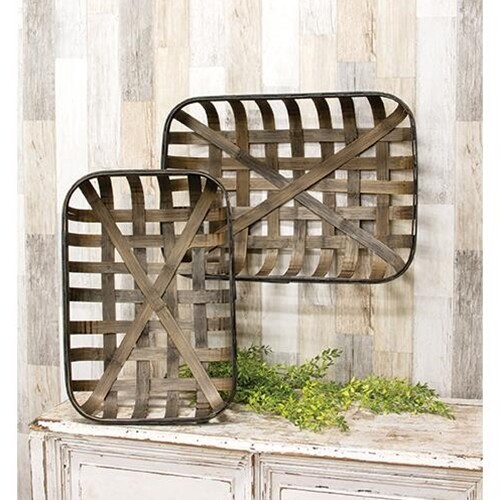 extra large tobacco basket Set of 2 Long Tobacco Baskets. Home decor. Woven bamboo. Rustic
