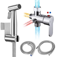 Bidet Sprayer Set with Mixing Valve, Warm & Cold Water