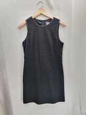 Vince Camuto Textured Black Sleeveless Straight Pencil Zip back Dress Size-6