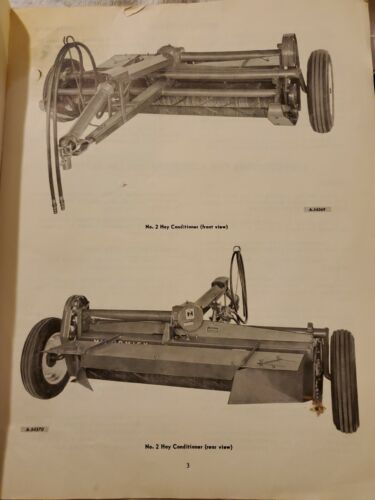 Antiguo libro de acondicionador de heno McCORMICK 1958 Manual de operación del operador de colección n.o 2 - Imagen 2 de 4