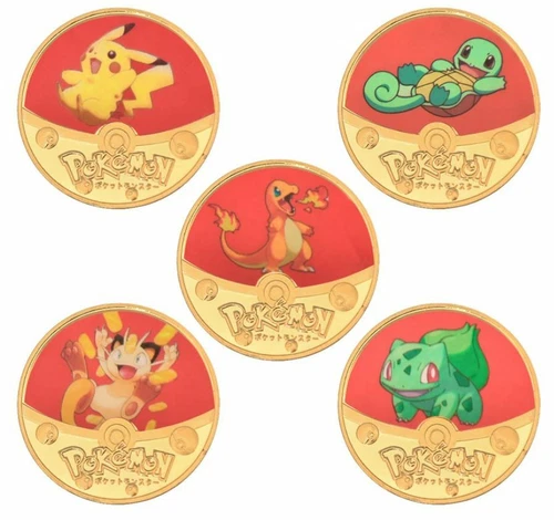 Pokemon Coins Gold Plated Collectibles Gift Set Commemorative Birthday - Picture 8 of 14
