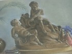 1927 Still Life Children Cherubs French Pastel Mystery Artist — photo 2