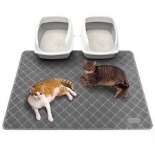 Cat Litter Mat Litter Trapping Mat, 47" x 35" Premium Durable PVC Grid Mesh w...