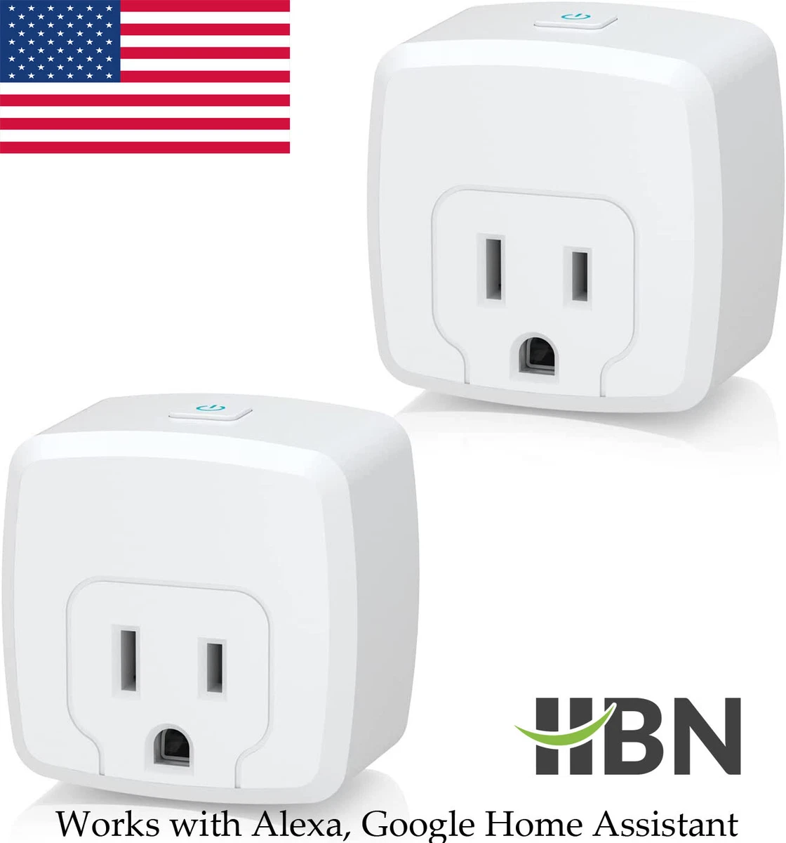 BN-LINK Smart Wi-Fi Plug Outlet, Remote Control by App, Weatherproof,  Requires 2.4 GHz Wi-Fi 