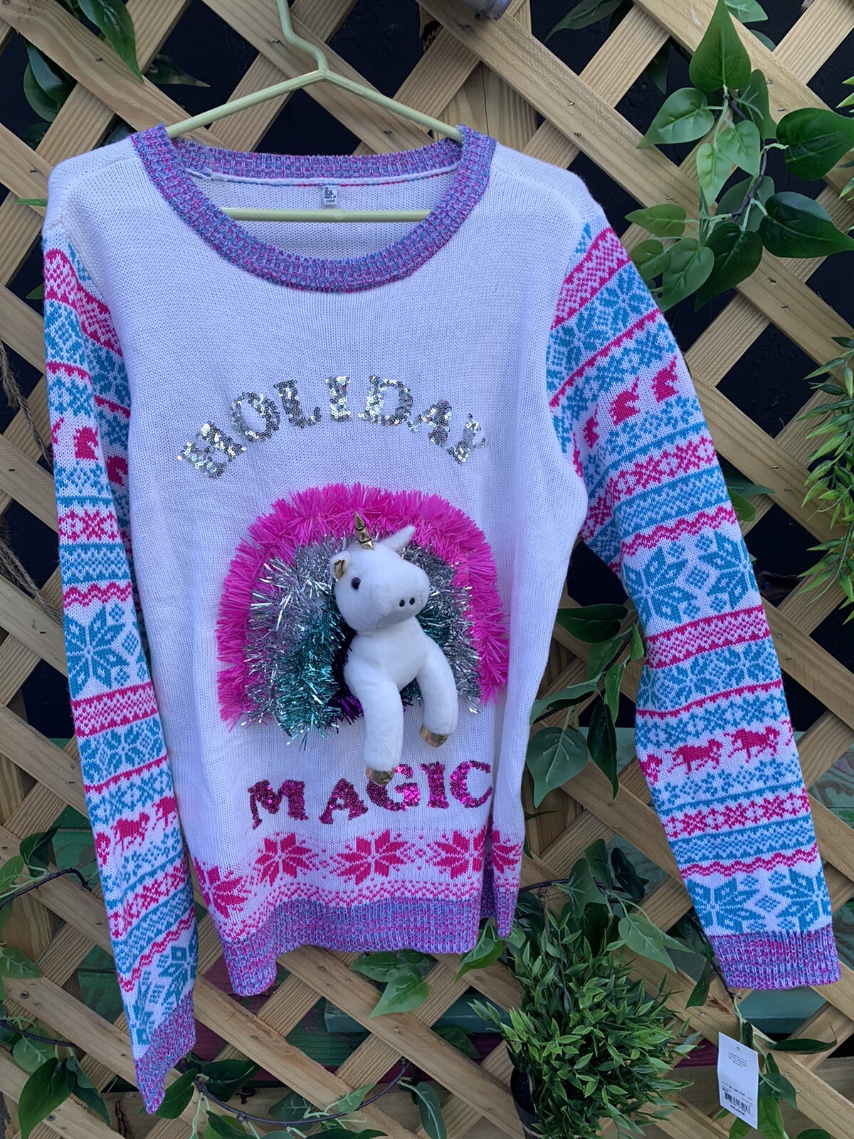 Jc Penny Ugly Sweater Christmas Unicorn 