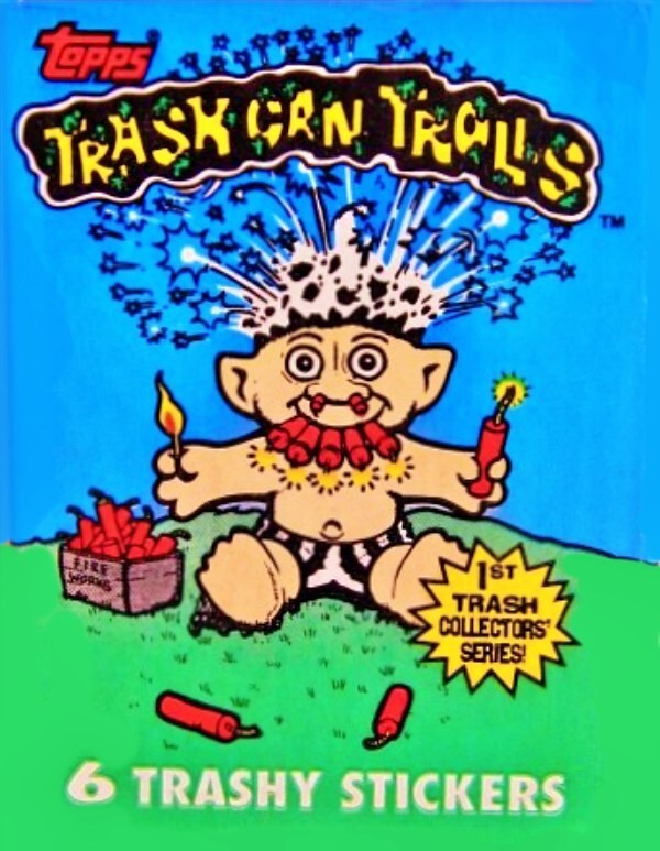 1992 TOPPS TRASH CAN TROLLS SINGLE STICKER TRADING CARDS - WITH FREE SHIPPING!