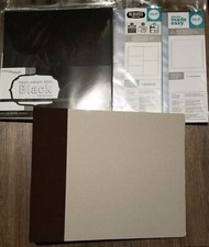 Scrapbooking Set with album, page/photo sleeve protectors, cardstock 12x12" NEW